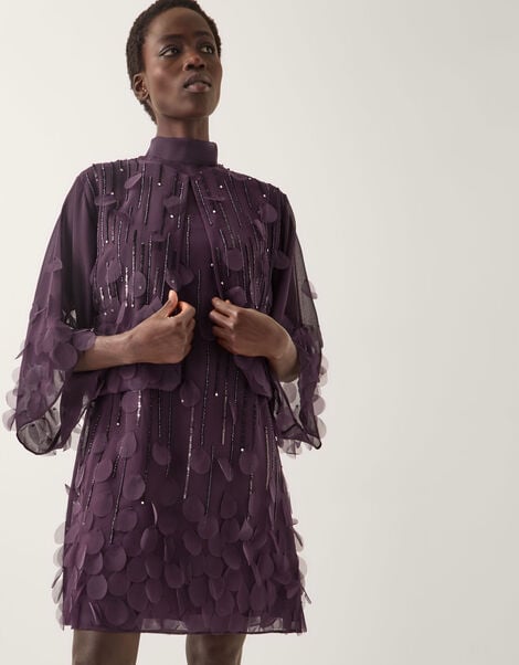 Cassidy Sparkle Appliqué Jacket, Purple (PURPLE), large