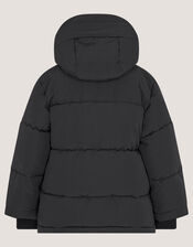 Water-Resistant Puffer Jacket, Black (BLACK), large