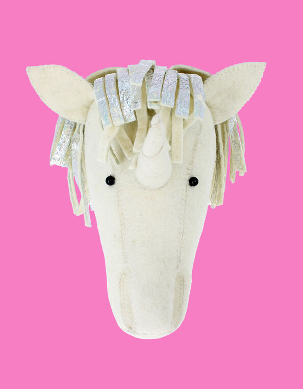 Fiona Walker Silver Unicorn Head, , large