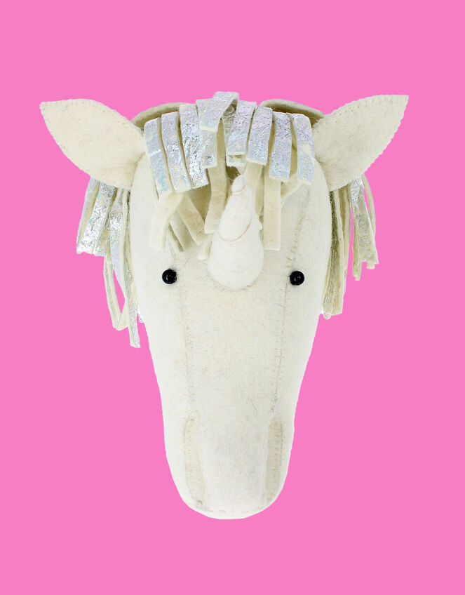 Fiona Walker Silver Unicorn Head, , large