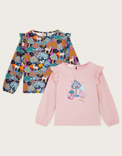 2-Pack Woodland Long Sleeve Tops, Blue (NAVY), large