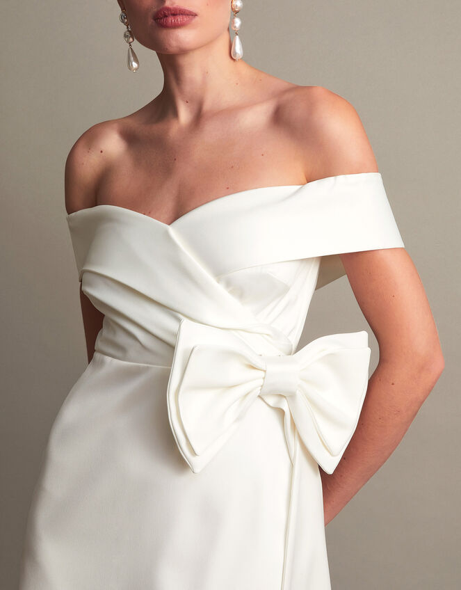 Enrique Off-Shoulder Bridal Dress, Ivory (IVORY), large