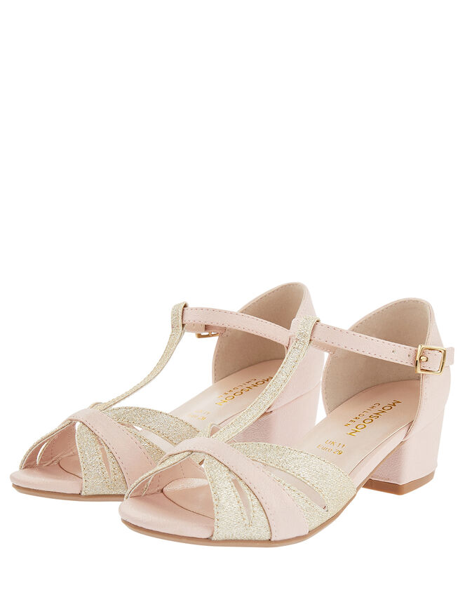 T-Bar Open Toe Charleston Heels, Pink (PINK), large