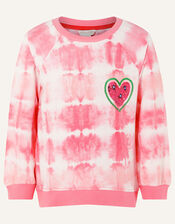 Tie Dye Watermelon Sweatshirt , Pink (PINK), large