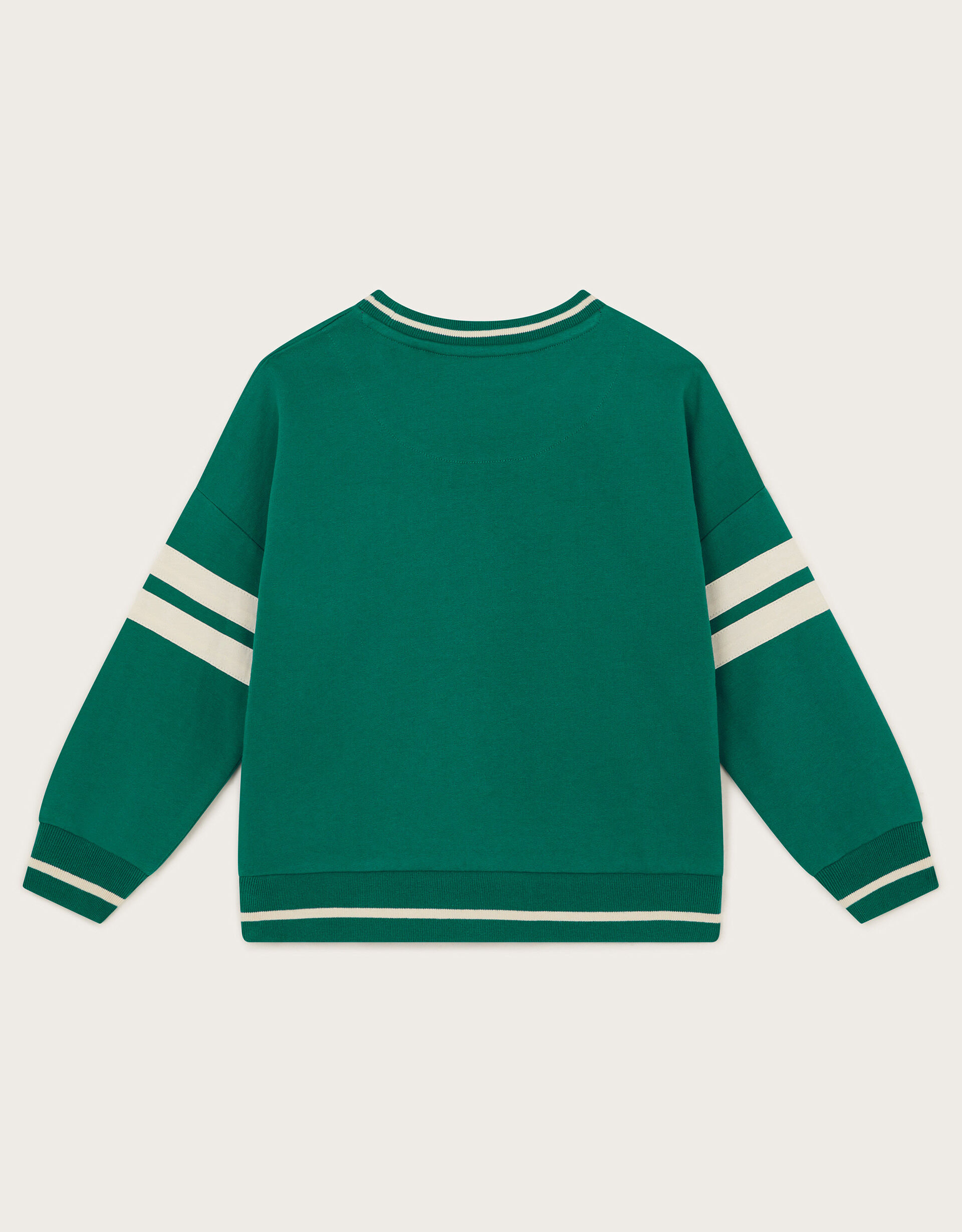 Monochrome Streak Varsity Sweatshirt