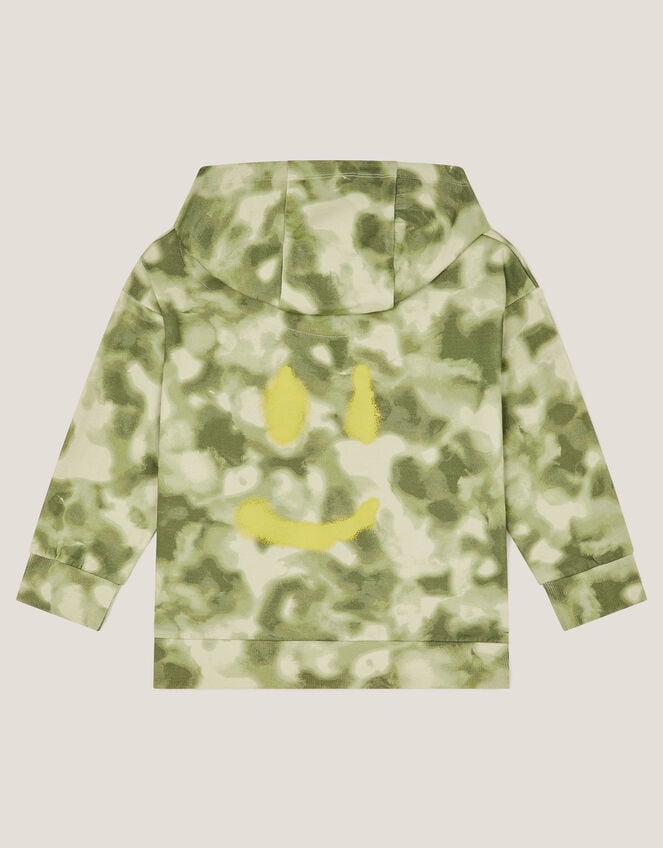 Camo Tie-Dye Hoodie, Green (KHAKI), large