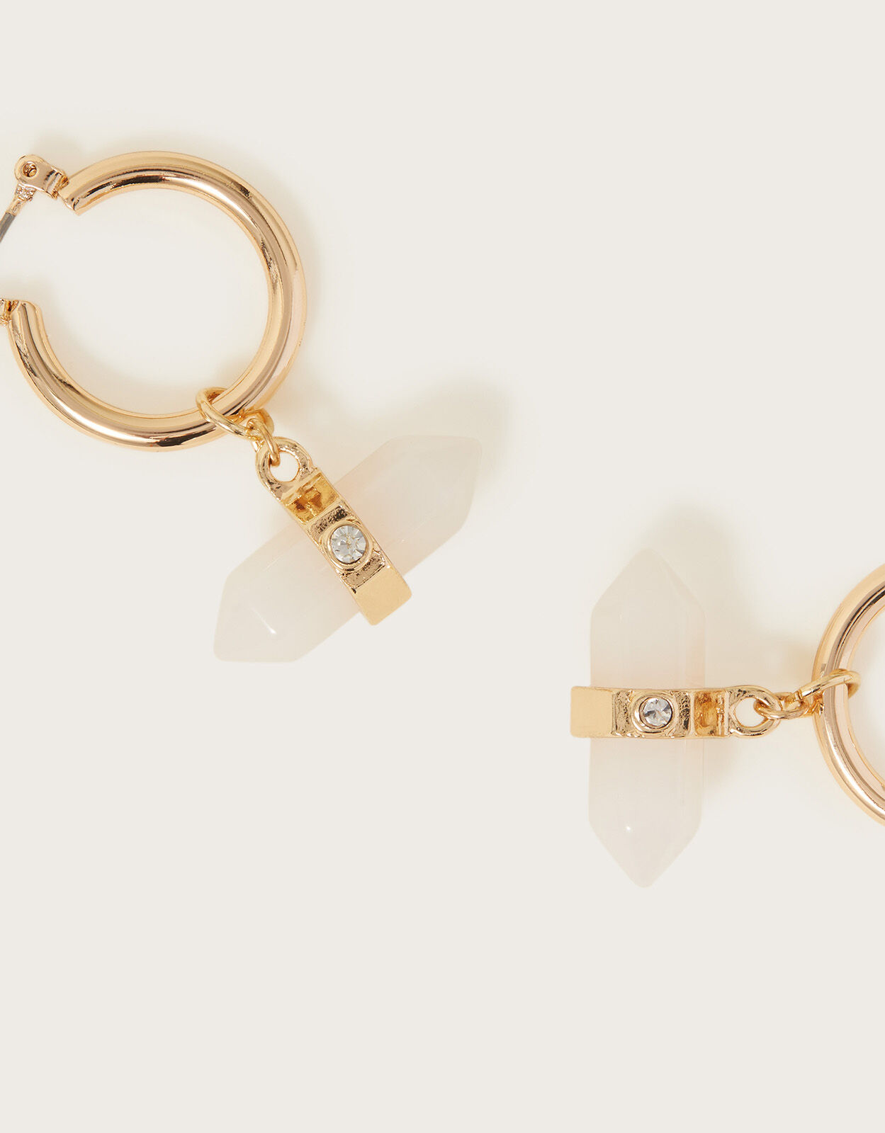Hoop earrings with online drop stone