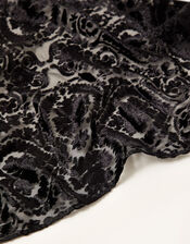Velvet Devore Skinny Scarf, , large