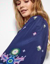 East Kerin Floral Maxi Dress, Blue (NAVY), large