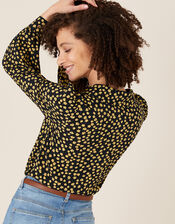 Floral Print Blouse with LENZING™ ECOVERO™, Black (BLACK), large