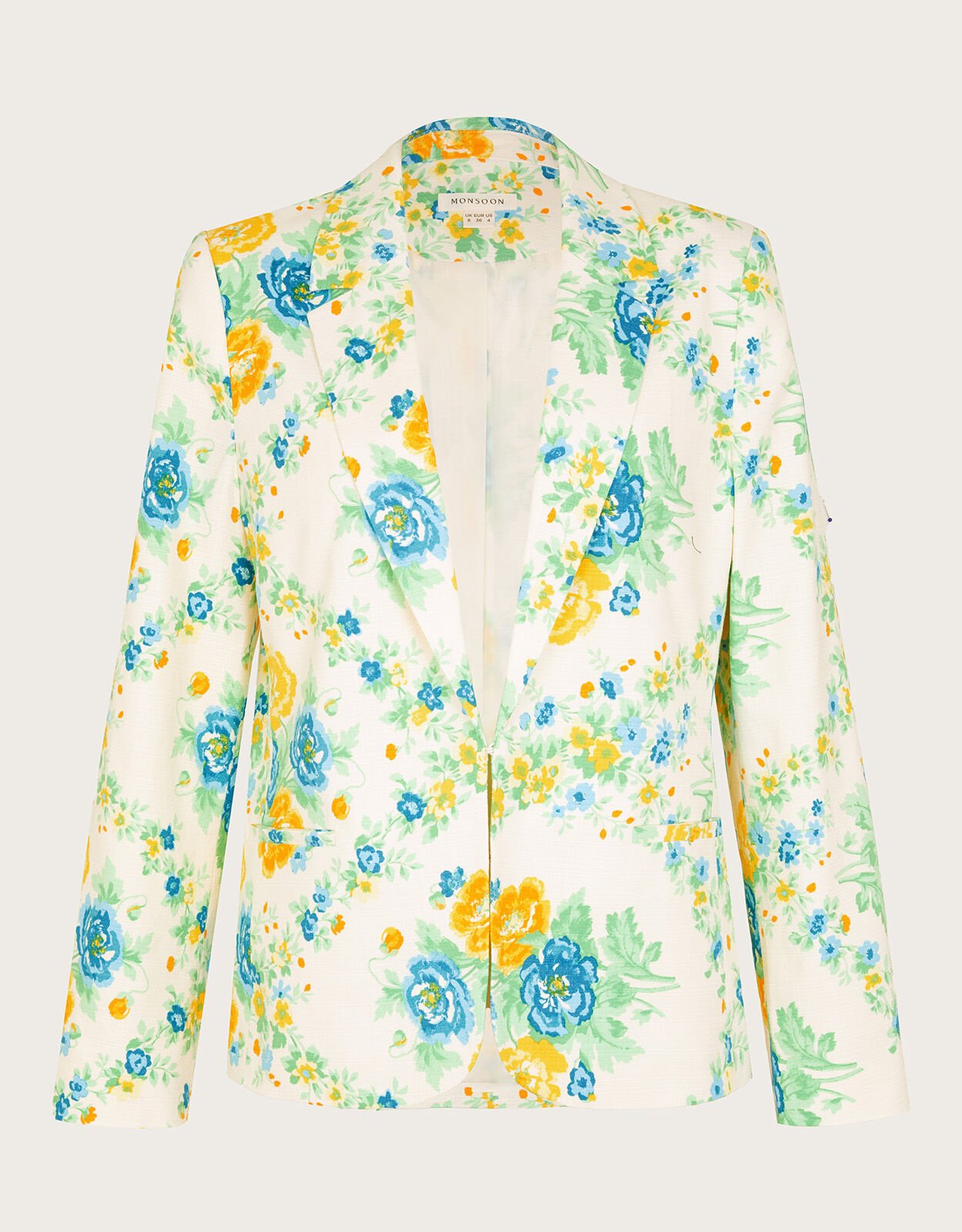 Zimira Floral Print Blazer Ivory Women s Jackets Monsoon Global