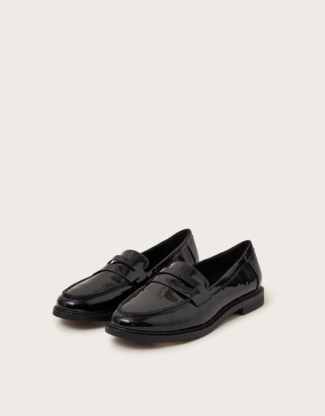 Elsie Patent Loafers, Black (BLACK), large