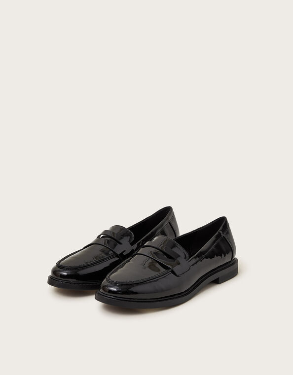 Elsie Patent Loafers, Black (BLACK), large