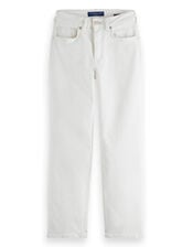 Scotch and Soda Sky Straight Jeans Shorter Length, White (WHITE), large