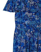 Sadie Zebra Casual Jumpsuit in LENZING™ ECOVERO™, Blue (BLUE), large