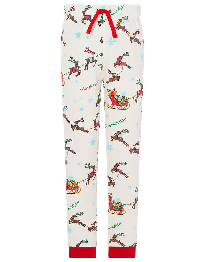 XMAS Sleigh Jersey Pyjama Set, Red (RED), large