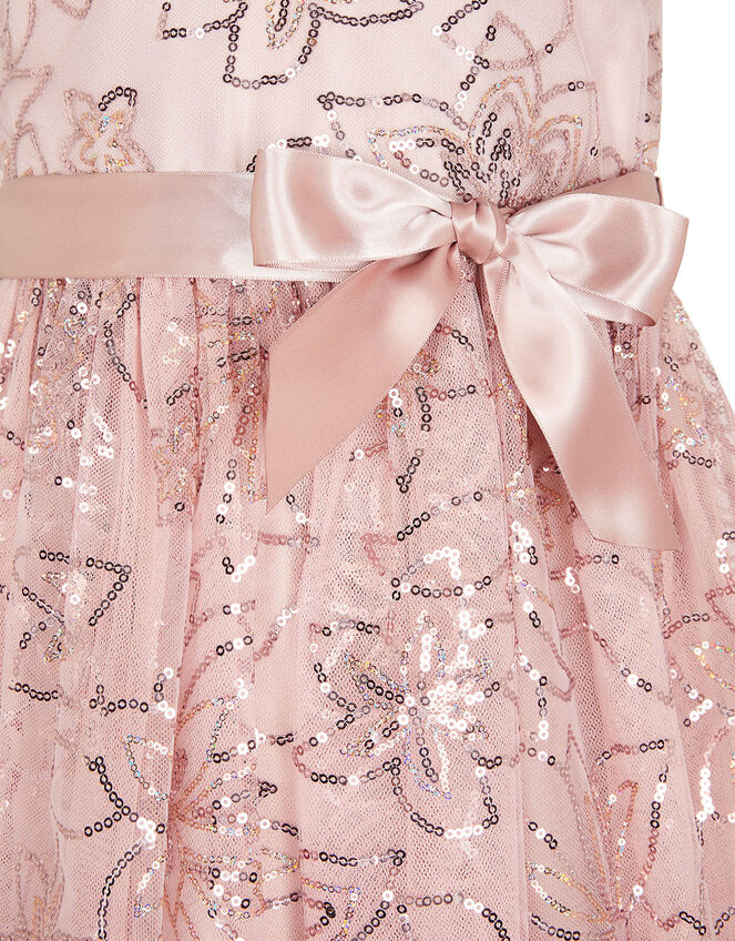 Embroidered Sequin Dress, Pink (PINK), large