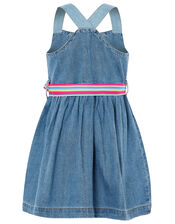 Daisy Denim Dress, Blue (BLUE), large