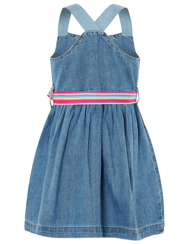 Daisy Denim Dress, Blue (BLUE), large