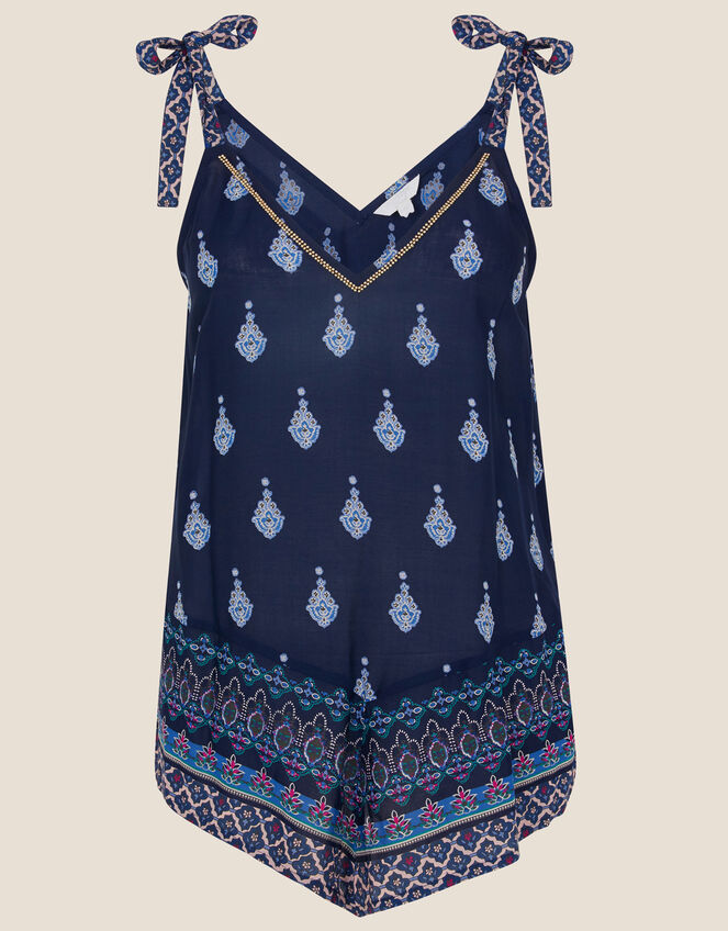 Claudia Print Cami in LENZING™ ECOVERO™ , Blue (NAVY), large