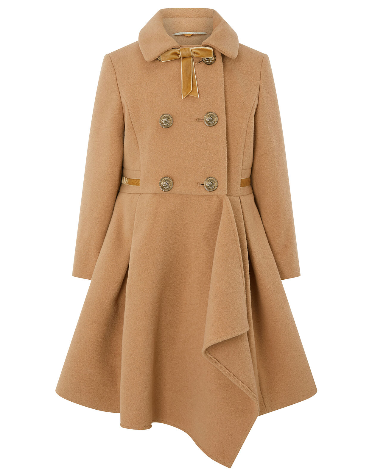 Girls camel coat best sale