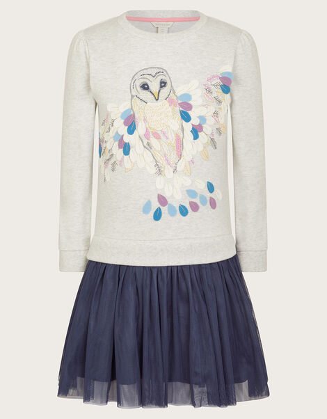 Owl Dress WWF-UK Collaboration, Grey (GREY), large