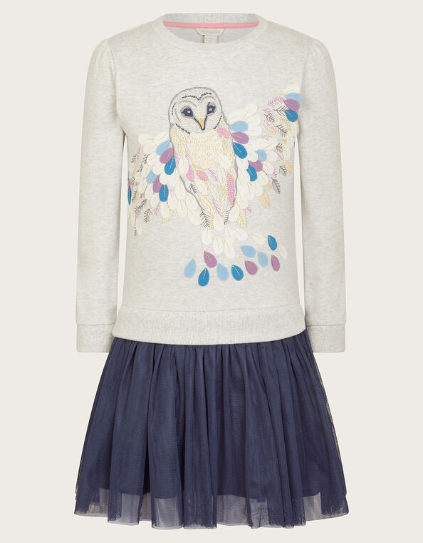 Owl Dress WWF-UK Collaboration, Grey (GREY), large