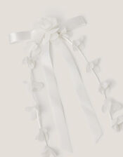 Floral Bow Hair Clip, , large