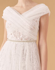 Laurie Lace and Tulle Bardot Bridal Dress, Ivory (IVORY), large