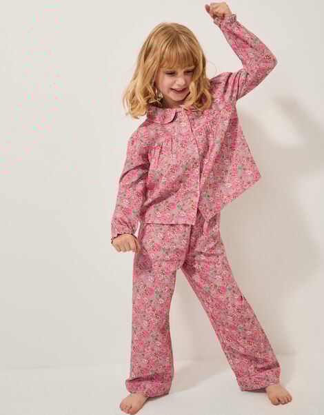 Floral Print Long Pyjamas Set, Pink (PINK), large