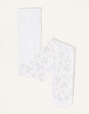 Floral Print Tights, Pink (PINK), large