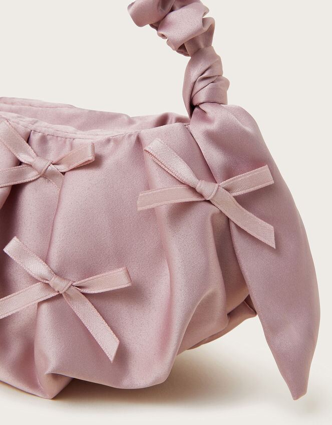 Mini Bow Satin Handbag, , large