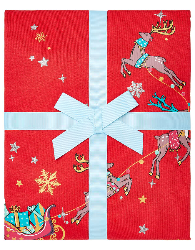 XMAS Sleigh Jersey Pyjama Set, Red (RED), large