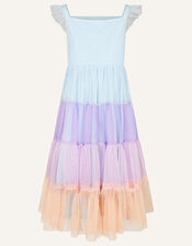 Disco Tiered Maxi Dress , Purple (LILAC), large