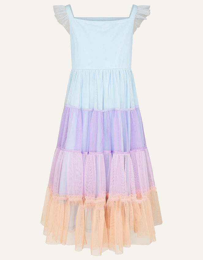 Disco Tiered Maxi Dress , Purple (LILAC), large