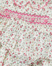 Baby Rose Smocked Dress & Briefs Set, Ivory (IVORY), large