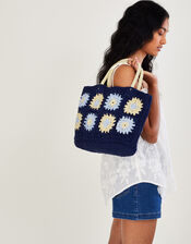 Circle Crochet Shopper Bag, , large