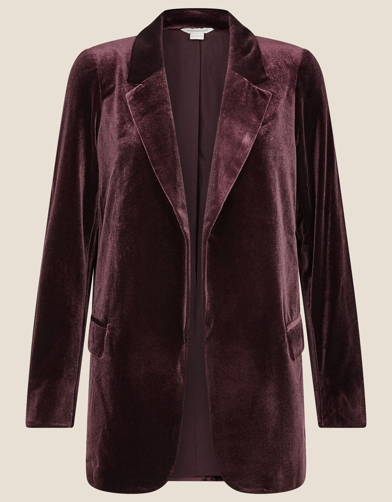 Monsoon velvet coat clearance