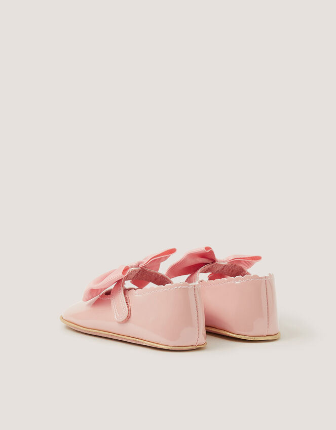 Baby Bow Patent Booties & Headband Set, Pink (PINK), large