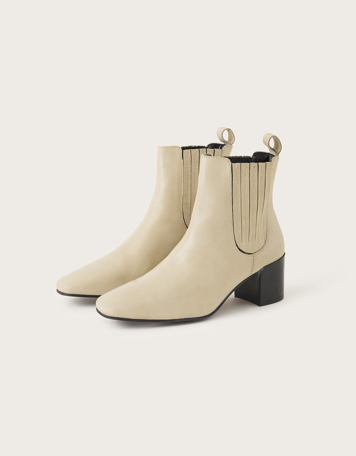 White square top toe booties