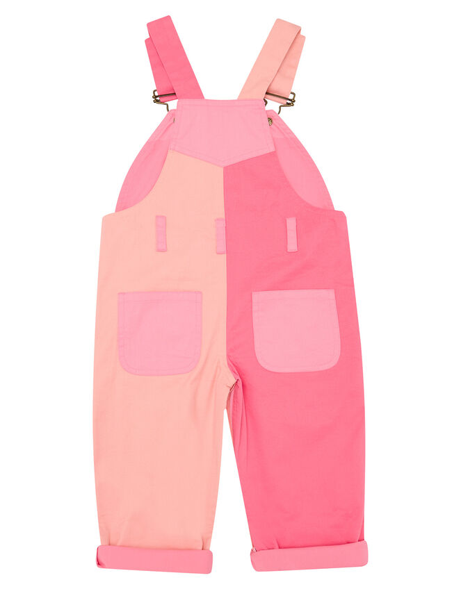 Dotty Dungarees Color Block Dungarees, Pink (PINK), large