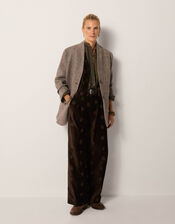 Maison Hotel Paco Embroidered Velvet Trousers, Brown (BROWN), large