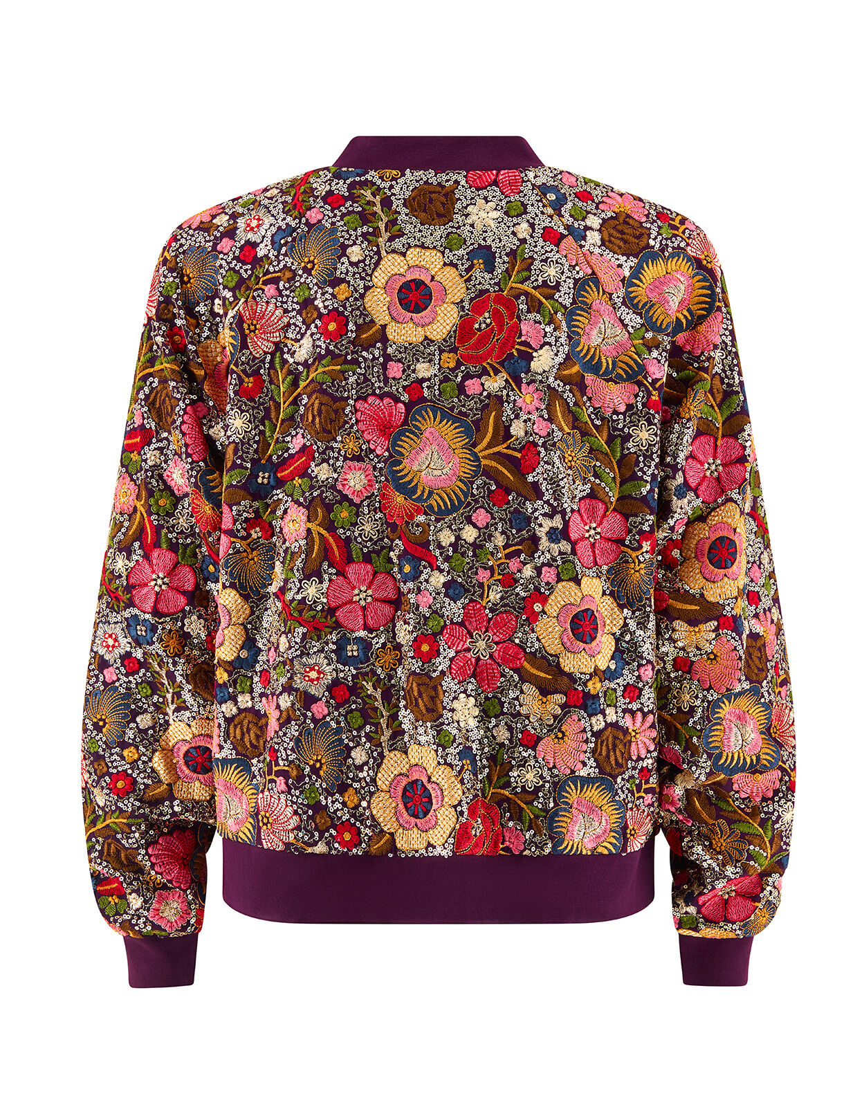 East Rio Sequin Bomber Jacket Multi