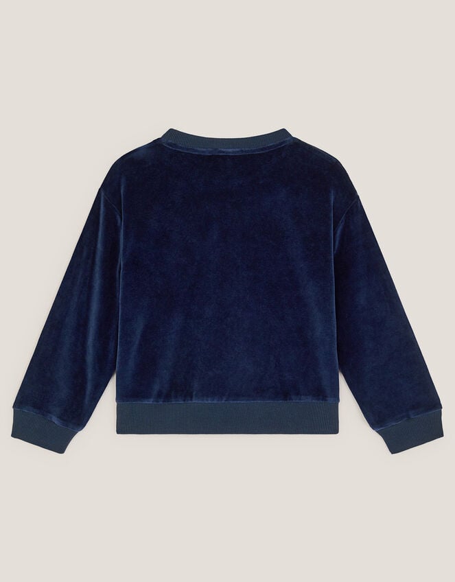 Butterfly Embellished Top, Blue (NAVY), large