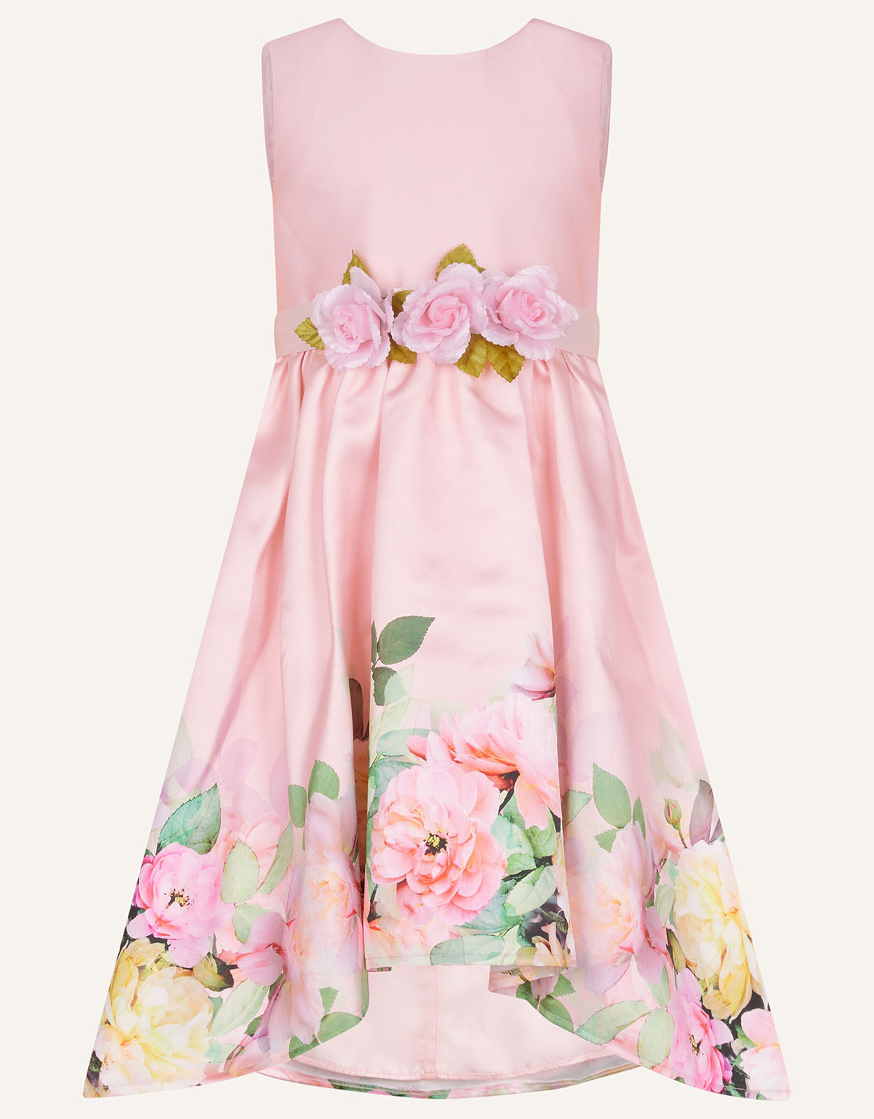 Peony Floral High Low Dress Pink
