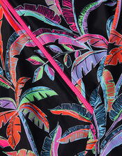 Tropical UPF50+ Long Sleeve Swimsuit, Black (BLACK), large