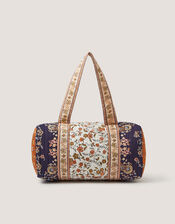 Ines Floral Patchwork Quilted Weekend Bag, , large