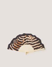 Annie Animal Print Foldable Fan, , large