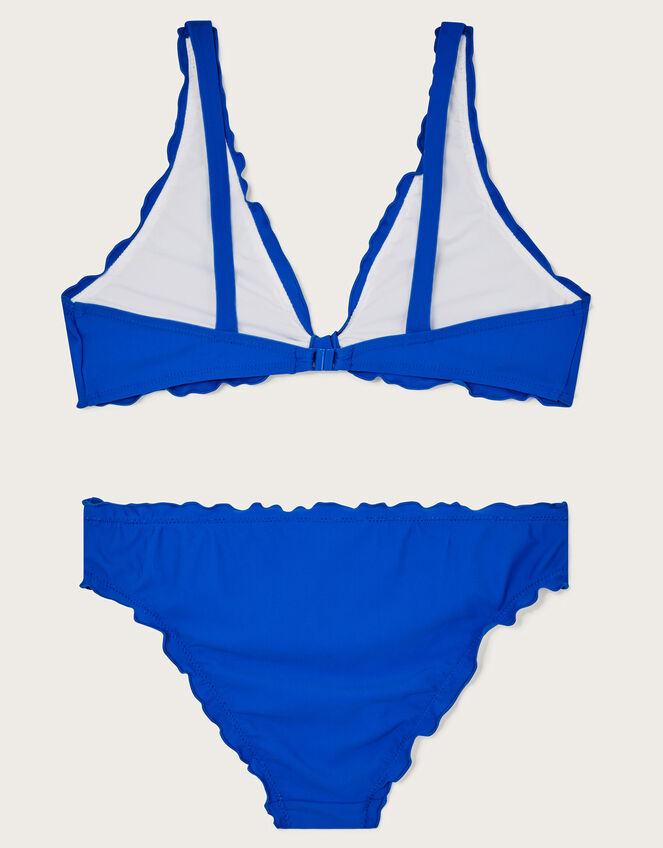 Frill Bikini Set, Blue (BLUE), large