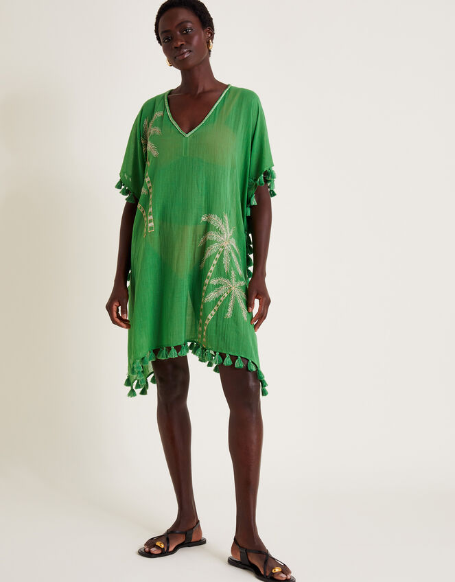 Priscilla Embellished Kaftan Dress, Green (GREEN), large